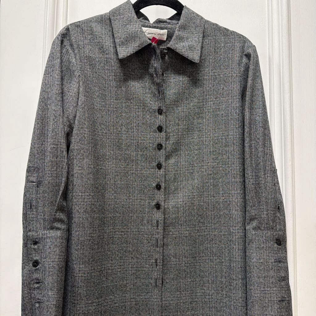 Black/White Check Wool Shirt (est 1195)