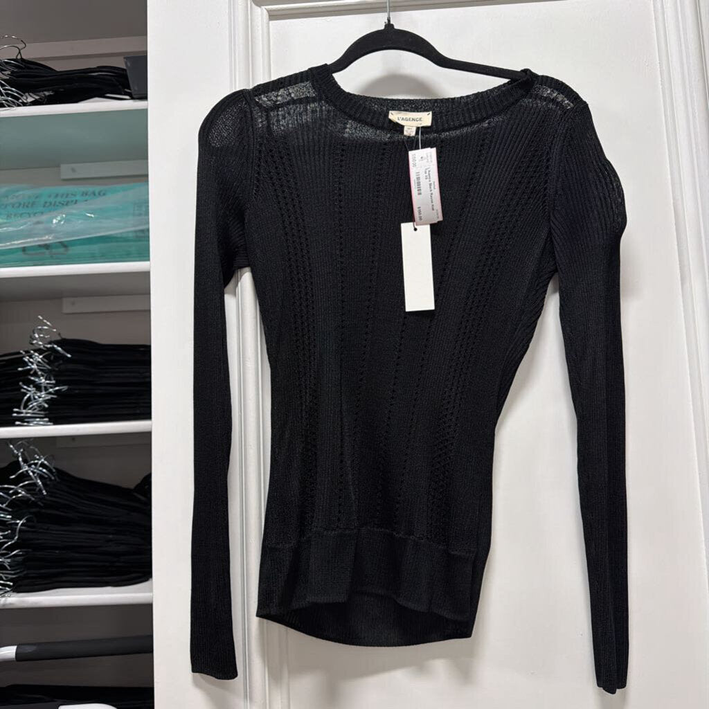 Black Rayon Knit Top