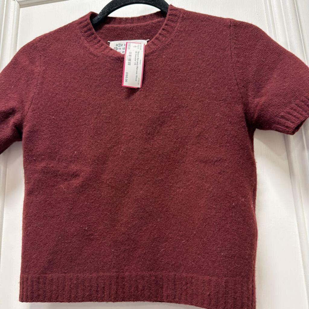 Maroon Wool SS Sweater