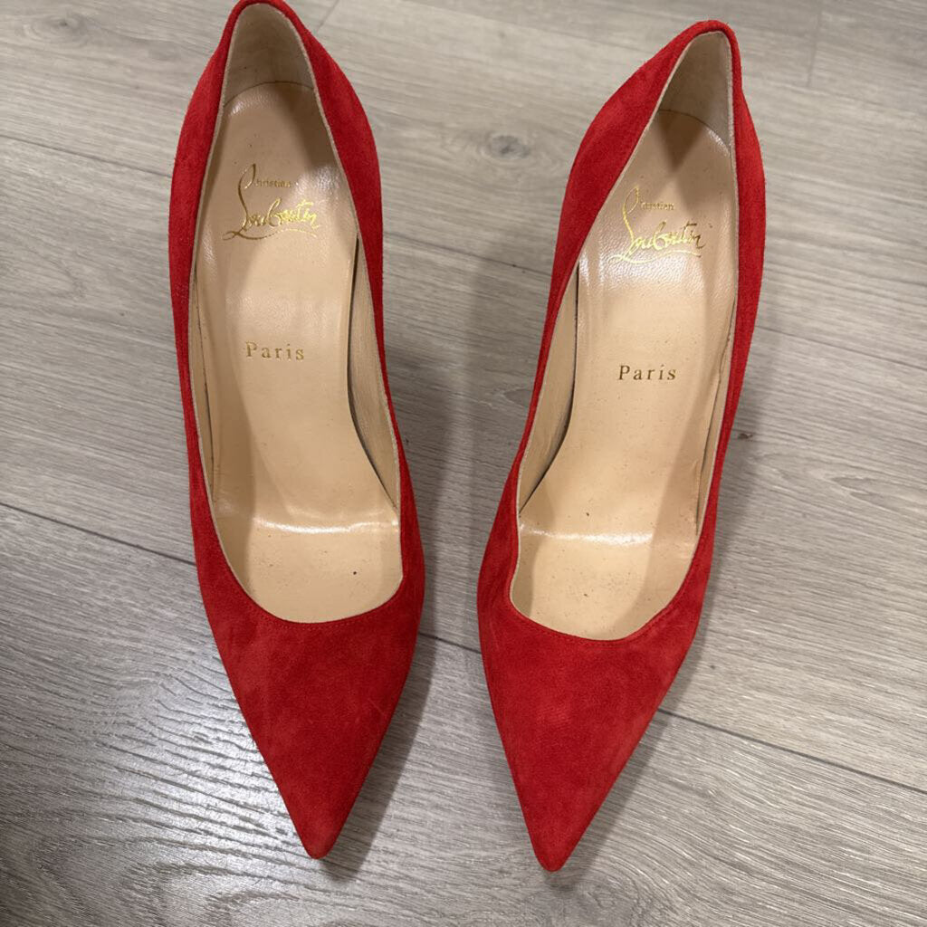 Red Suede Pump