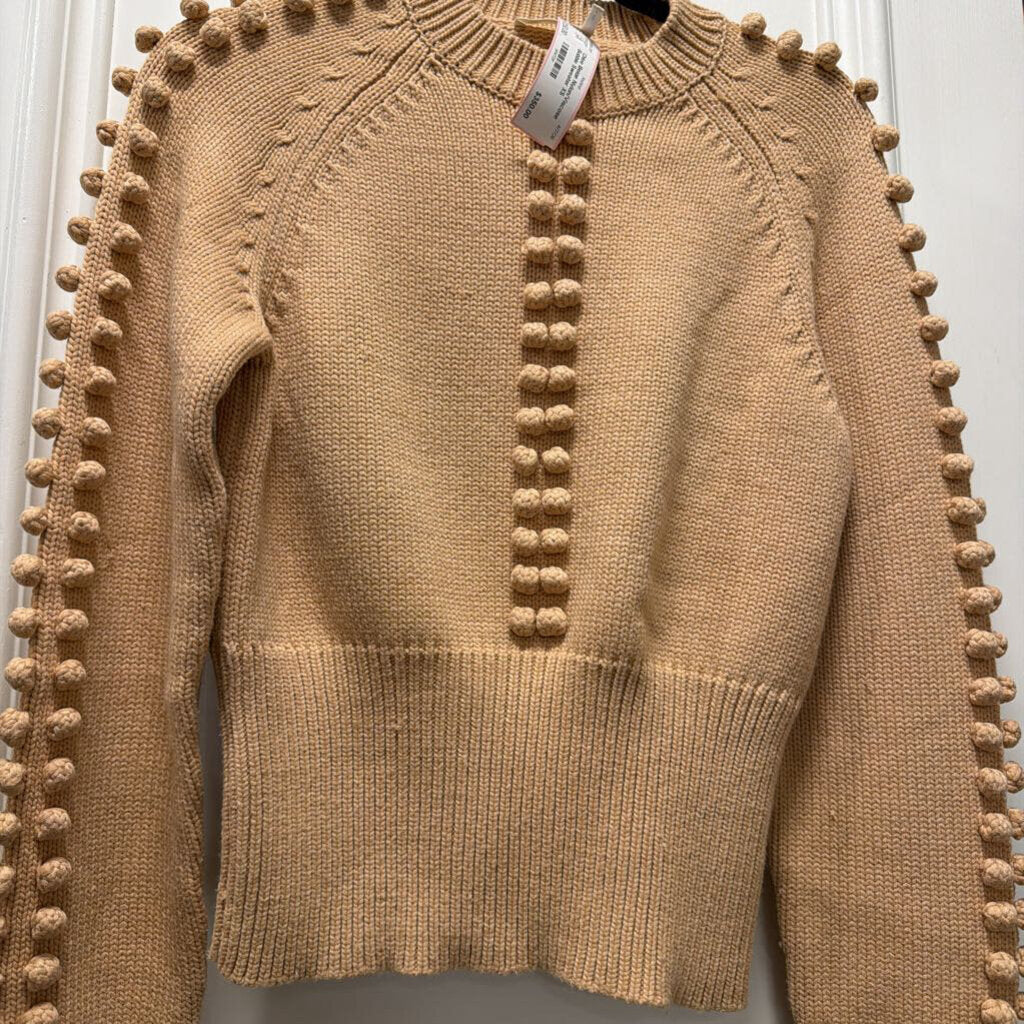 Beige Nylon/Viscose Bobble Sweater