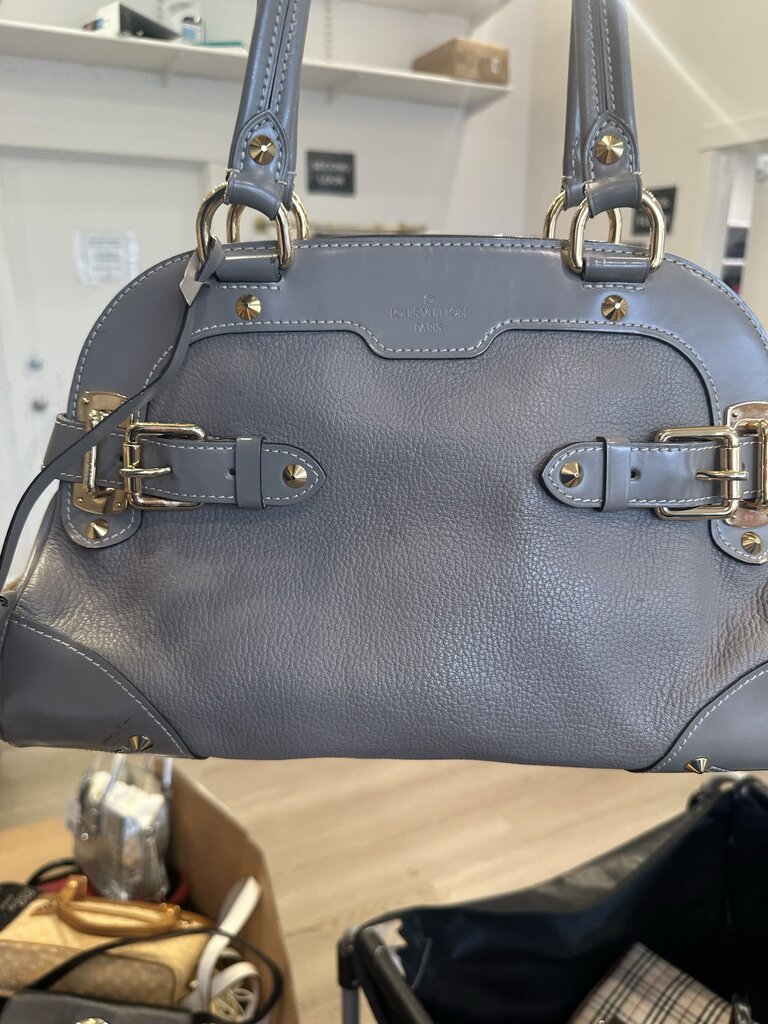 Gray Leather Suhali Bag