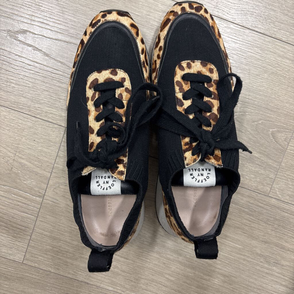Loeffler Randall Leopard Print Calf Hair Sneaker