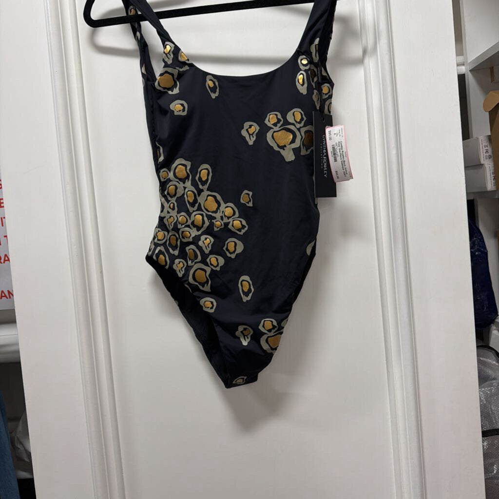 Black Animal Print One-Piece Swimsuit (NWT 195)