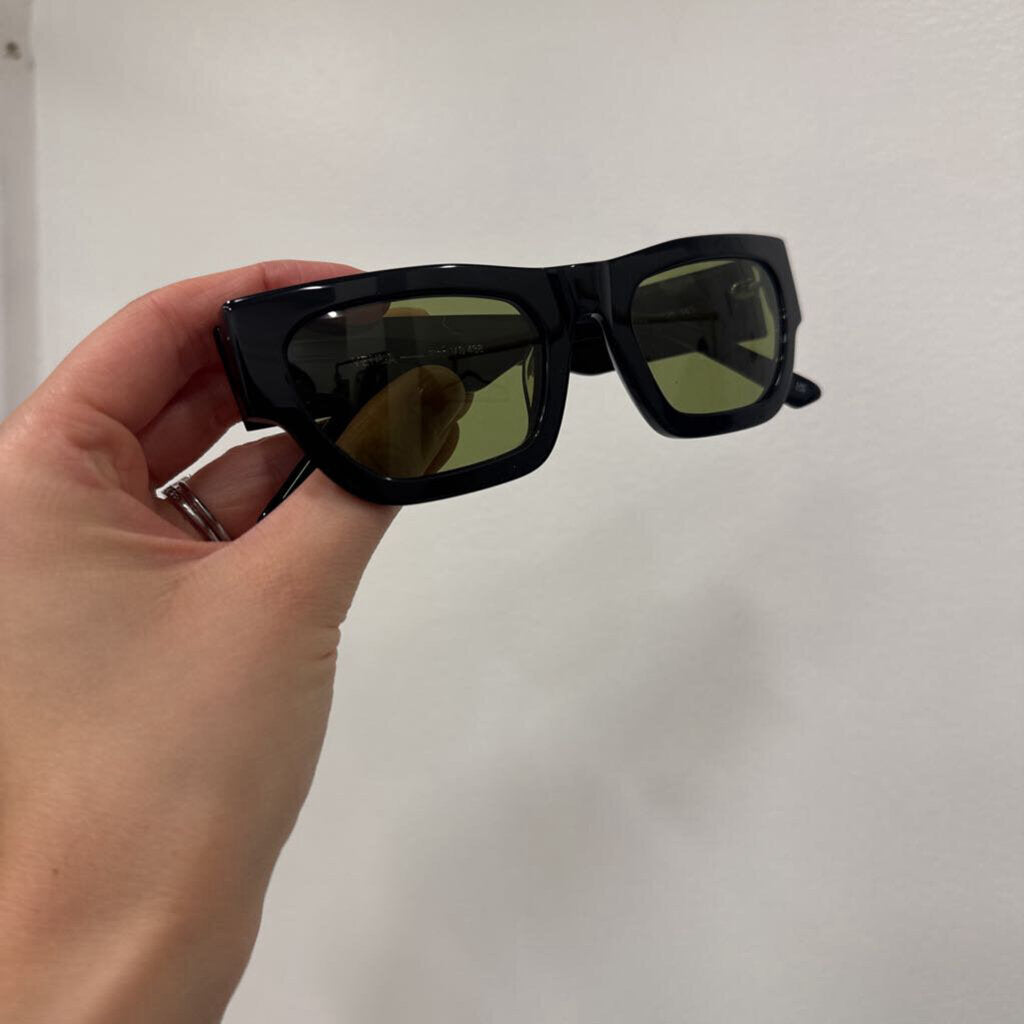 Black Green Lens Sunglasses