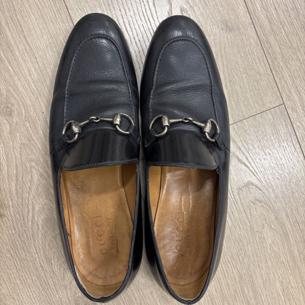 Black Leather Horsebit Loafer (AS IS)