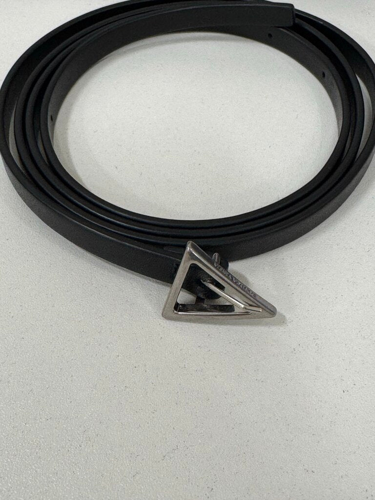 Bottega Veneta Black Leather Skinny Belt