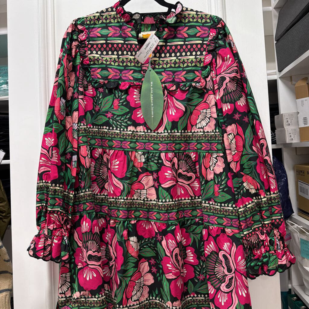 Black Floral Print Dress (NWT 230)