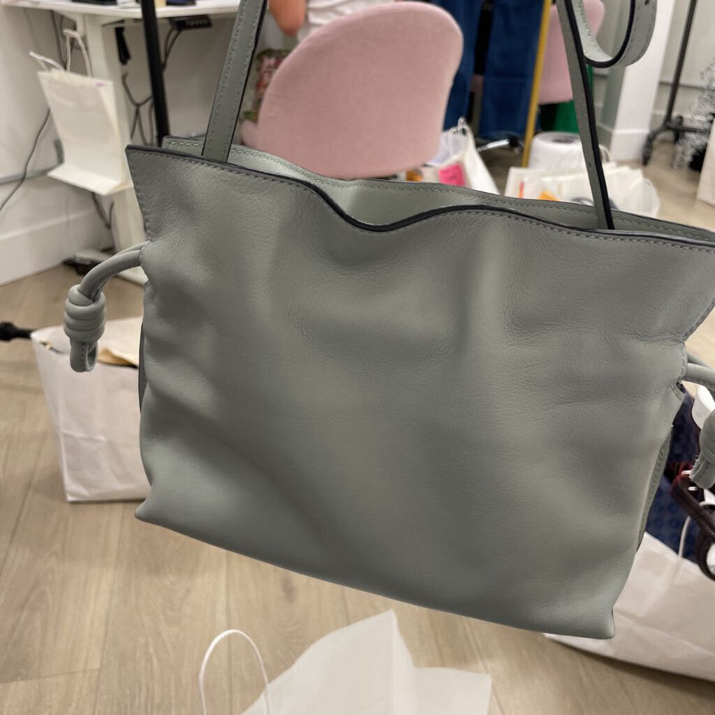 Grey Leather Mini Flamenco Clutch (est 2600)