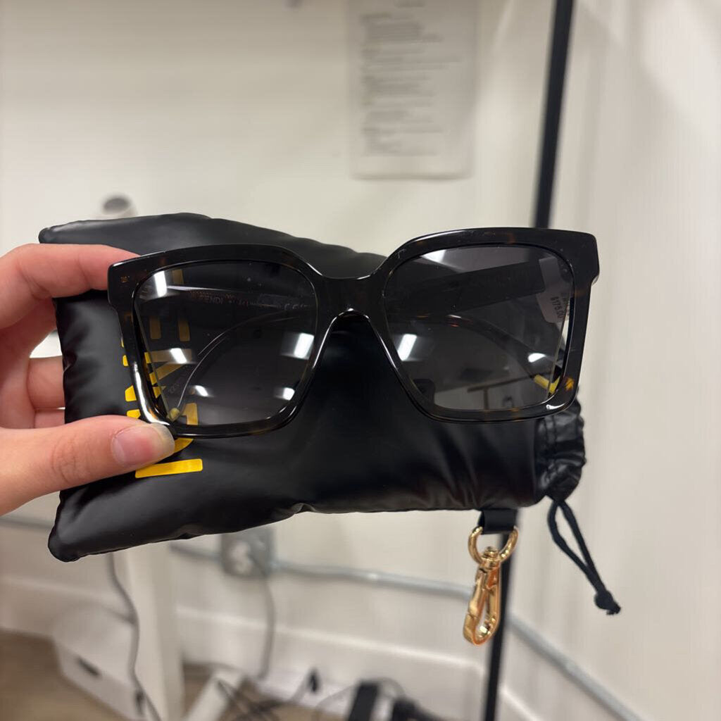 Tortoise Square Sunglasses (Case)