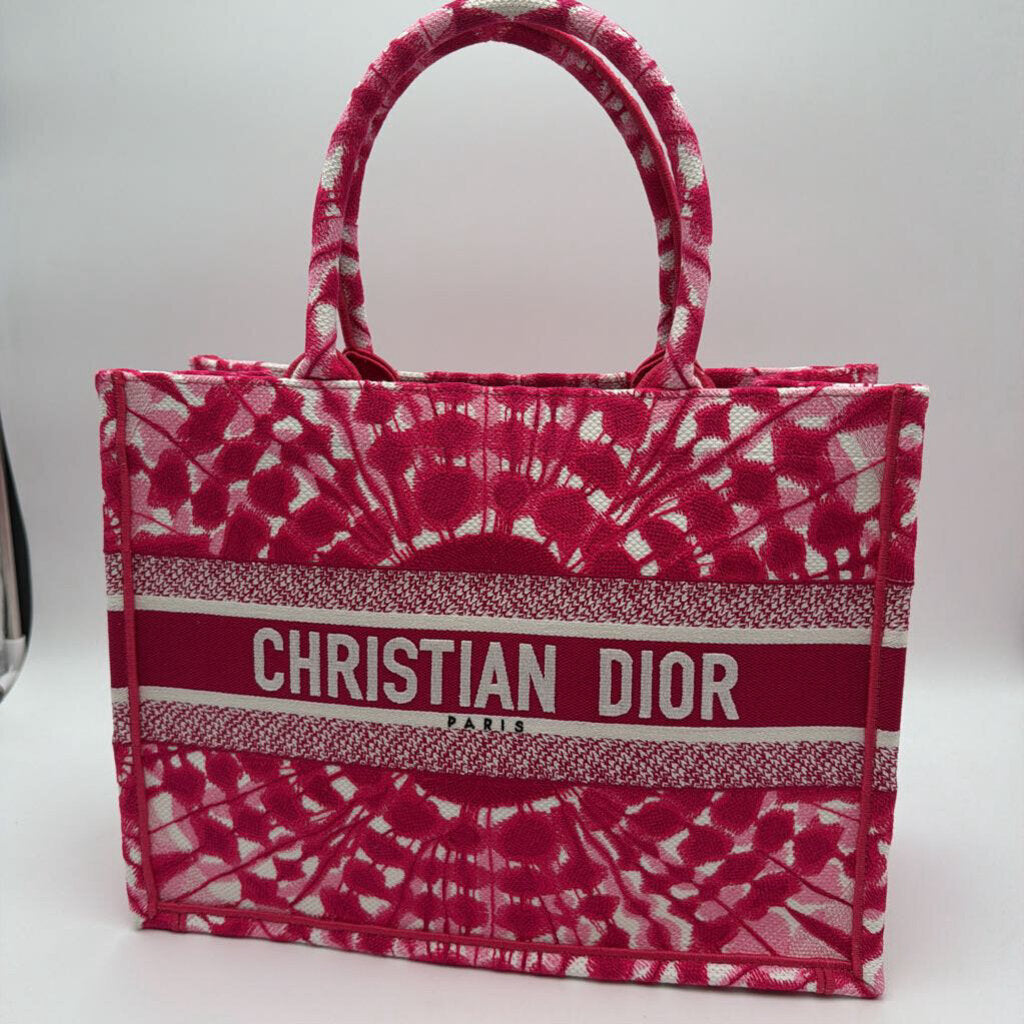 Red Canvas Tie Dye Book Tote