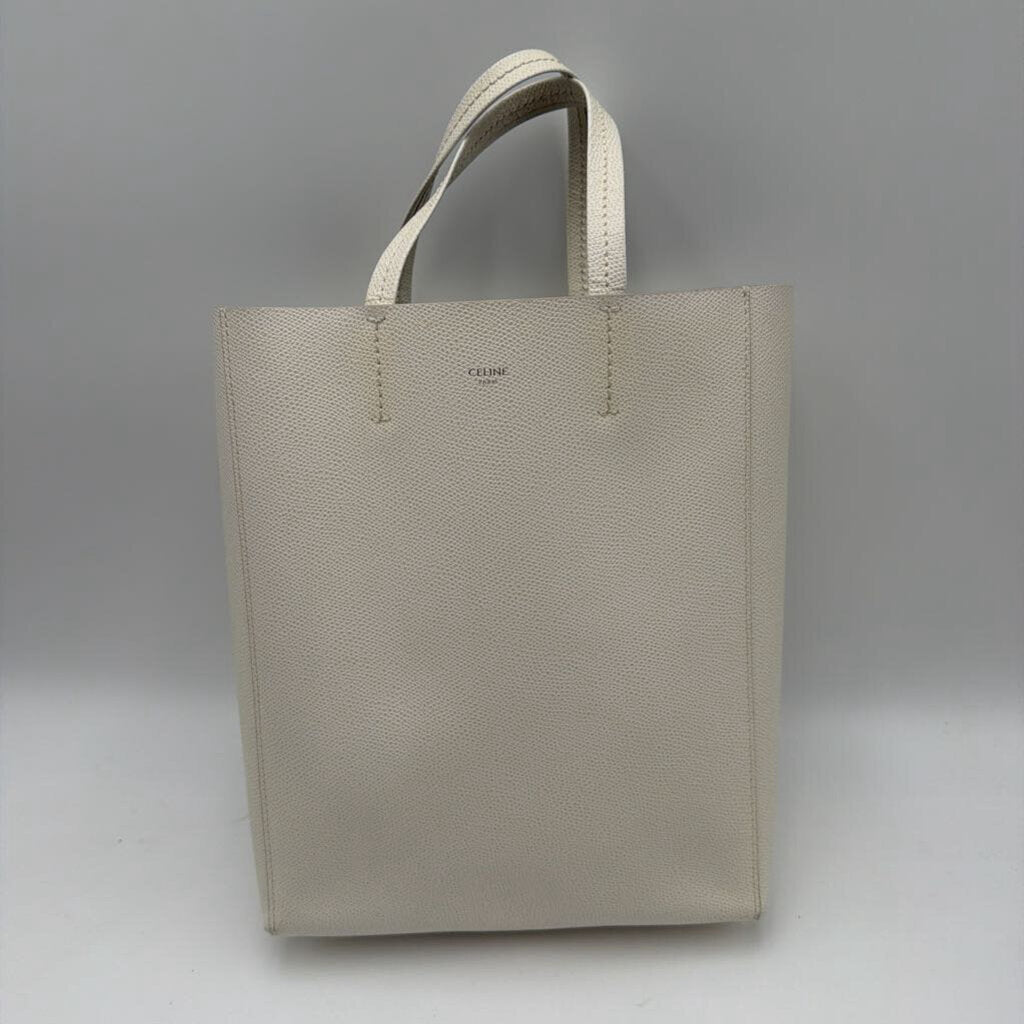 White Leather Tote Bag