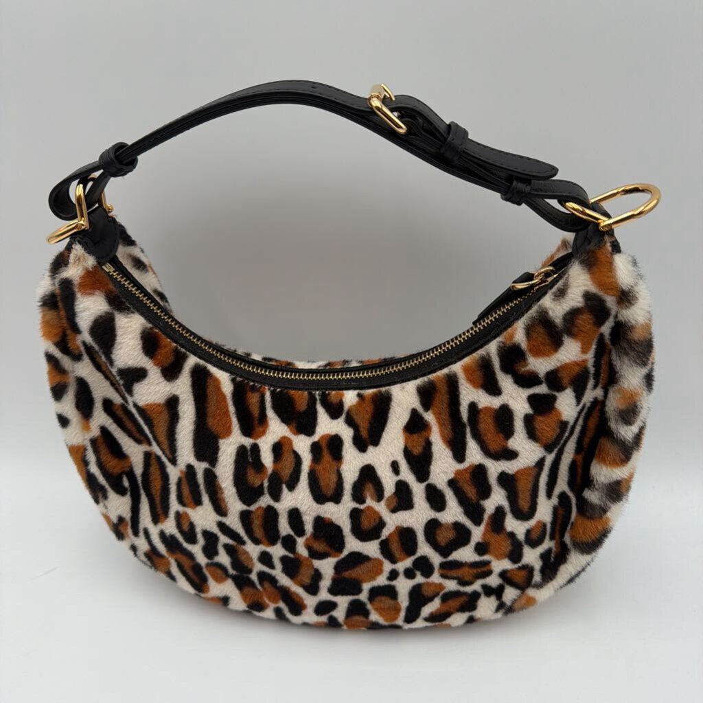 Leopard Print Small Harako Shoulder Bag