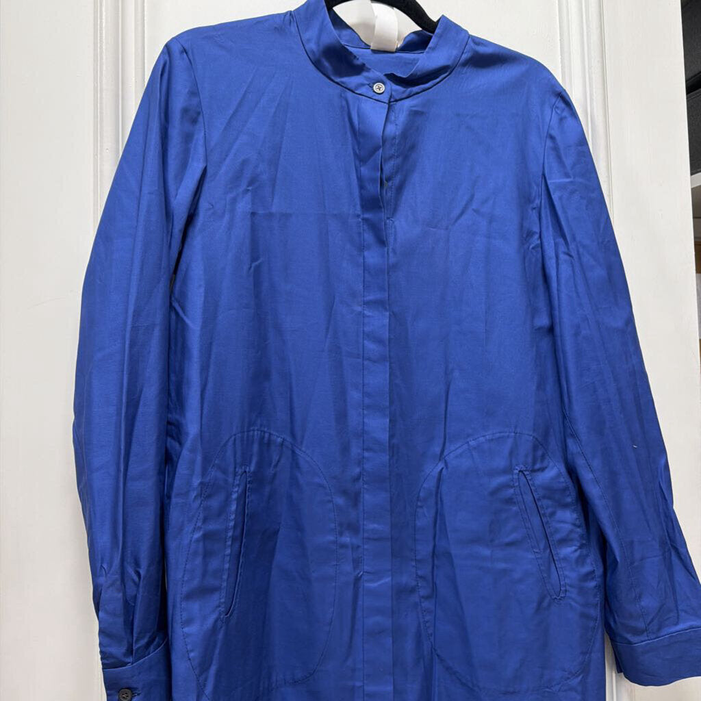 Blue Cotton Shirt Dress