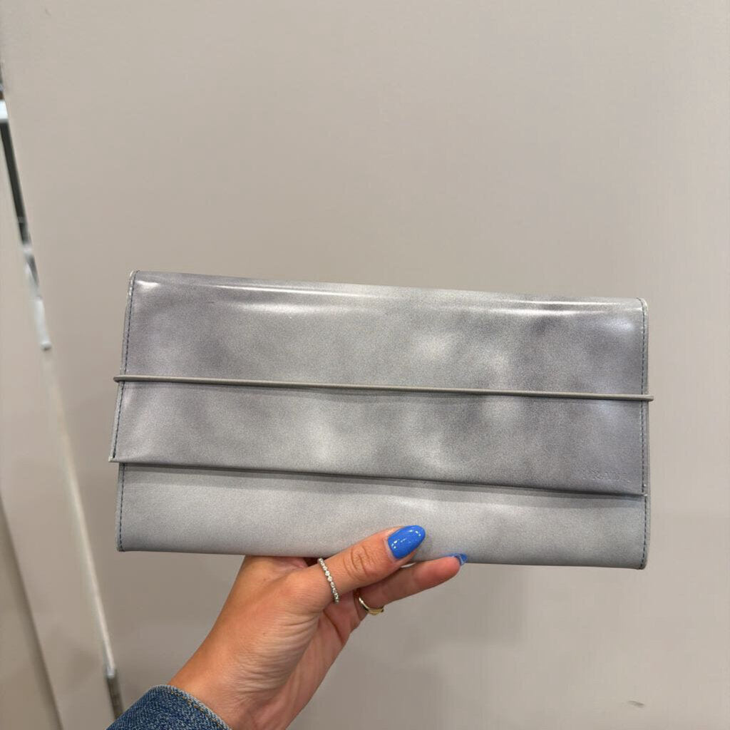 Silver Leather Pouch