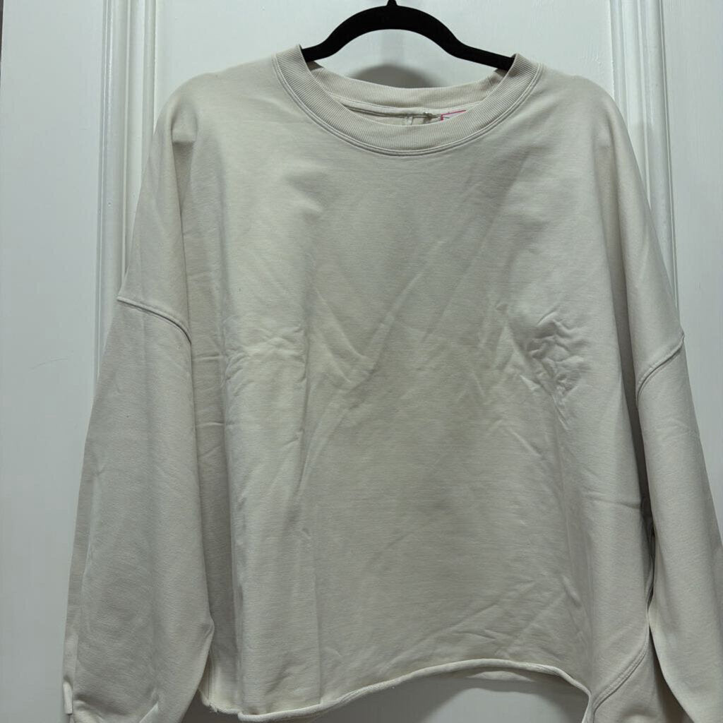 Cream Oversized Crewneck Sweatshirt