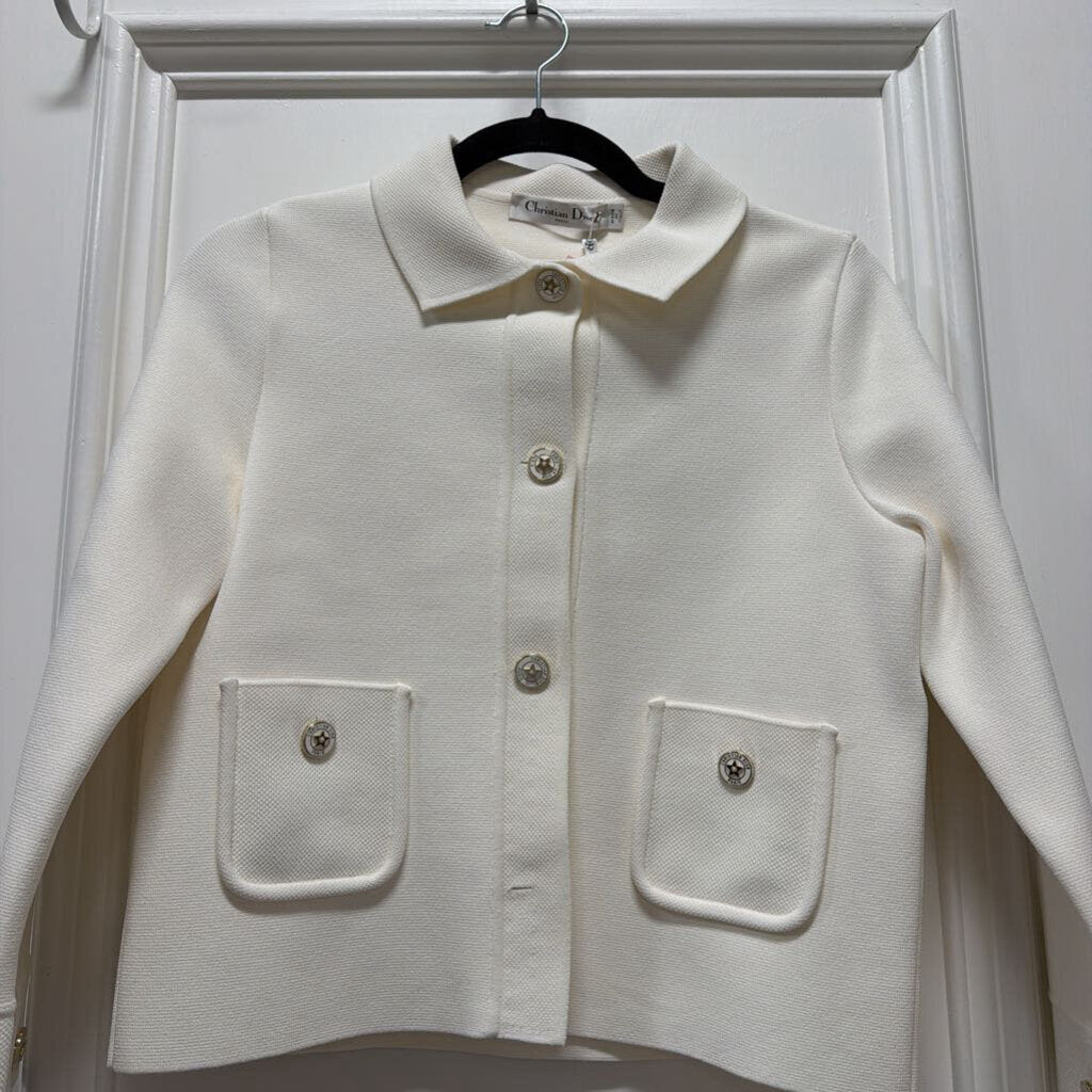 White Viscose Blend Jacket (NWT $3200)