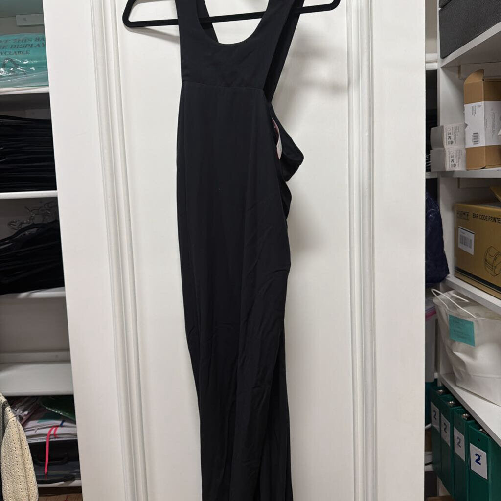 Black Viscose Maxi Dress