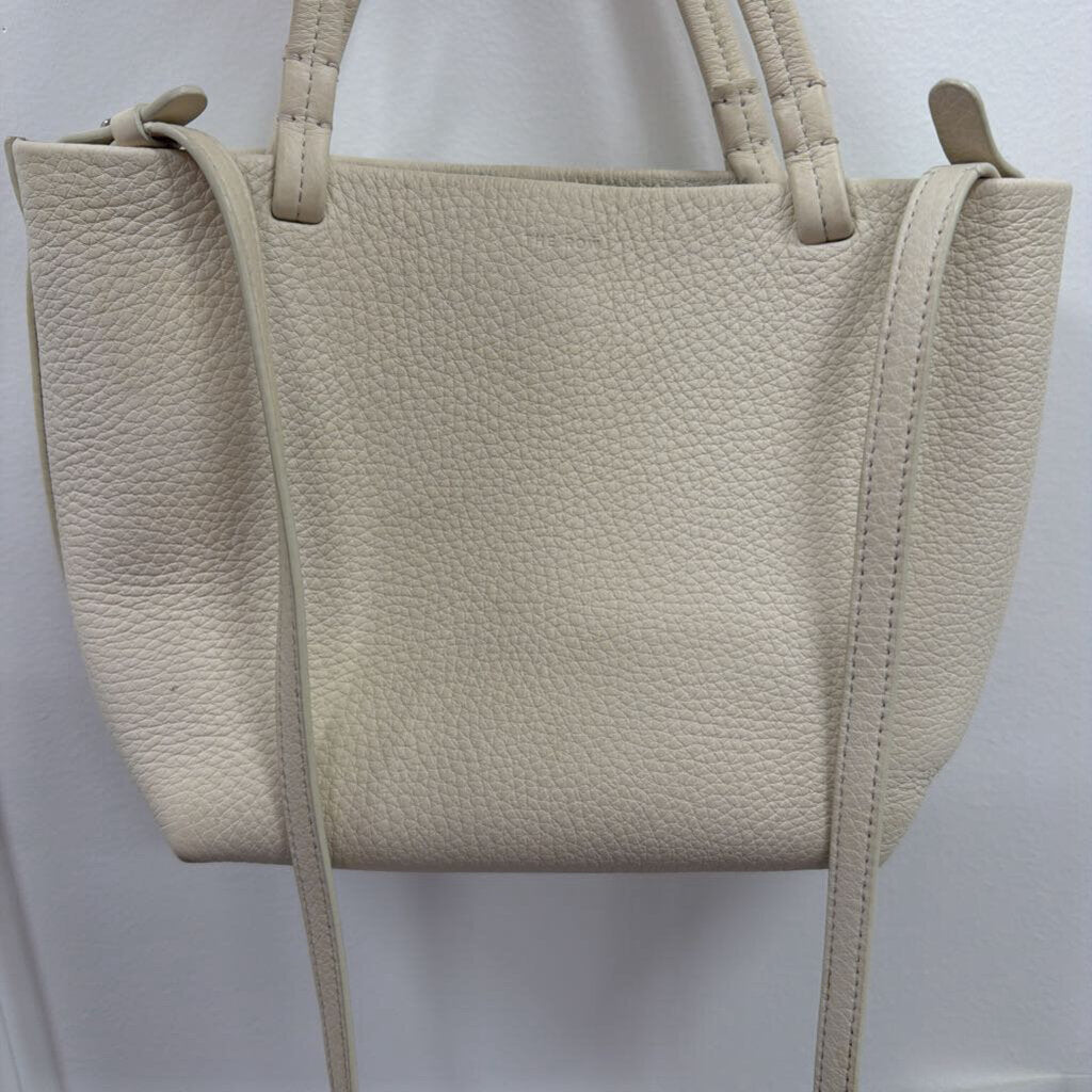 Cream Leather Small Park Tote (as is stain at top corner)