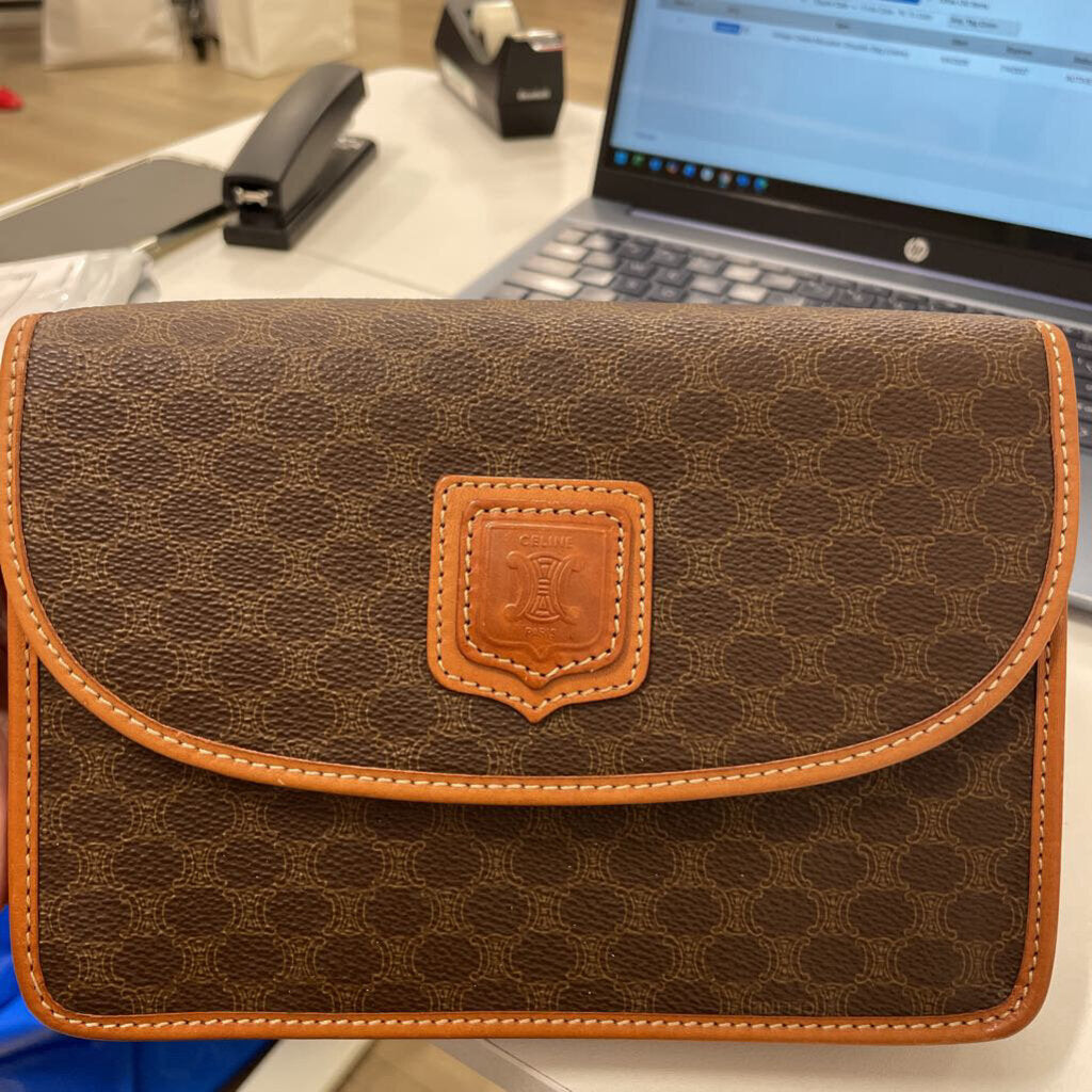 Vintage Celine Macadam Shoulder Bag