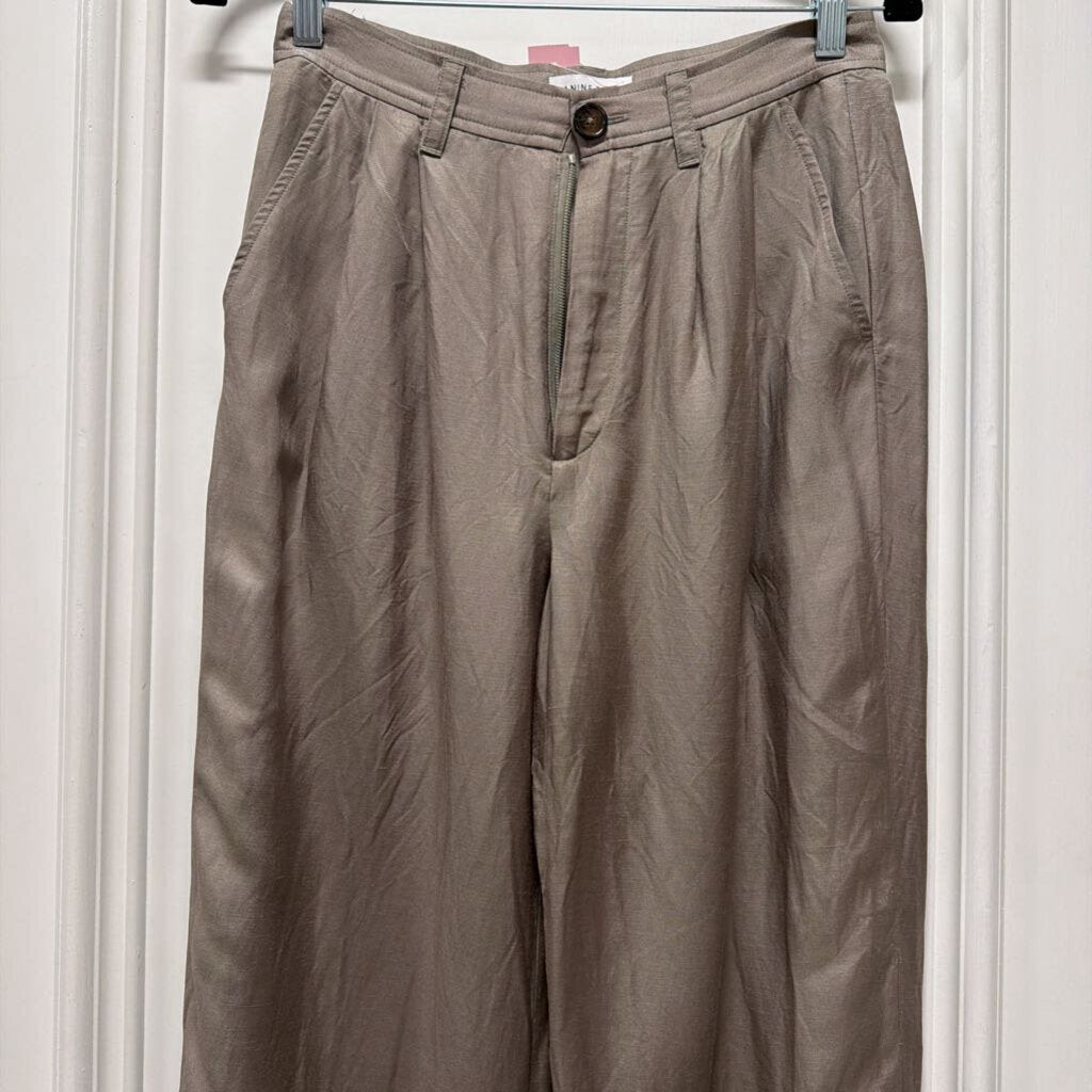 Olive Lyocell/Rayon/Linen Pant