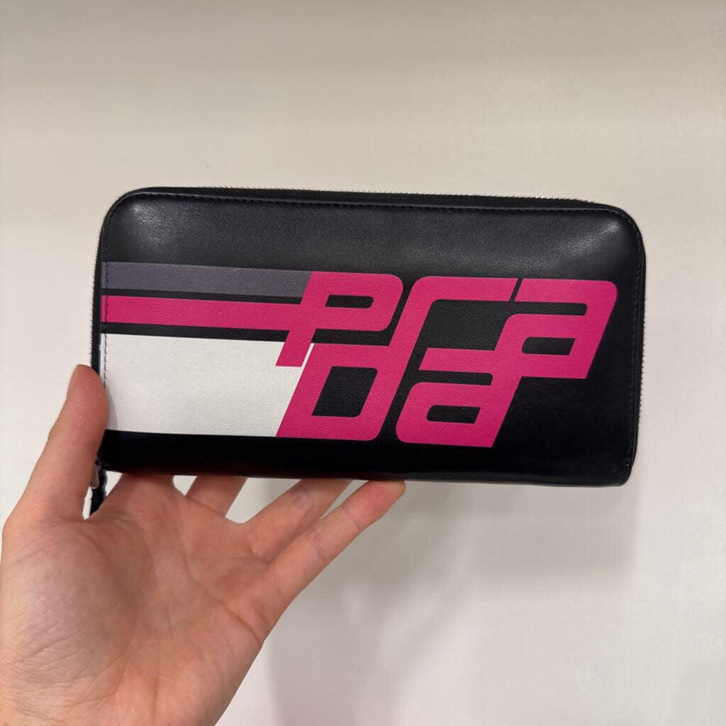 Black Pink Leather Wallet