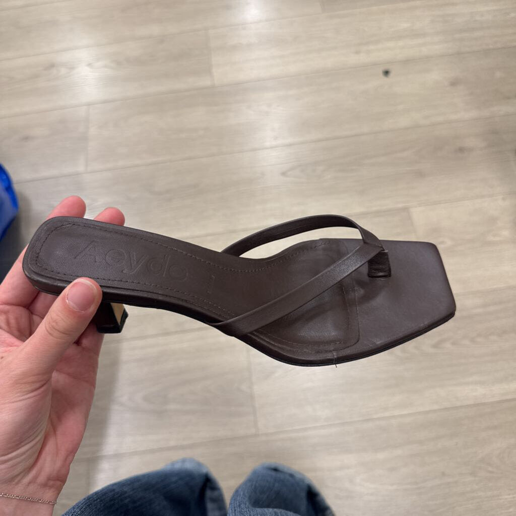 Brown Leather Thong Sandal