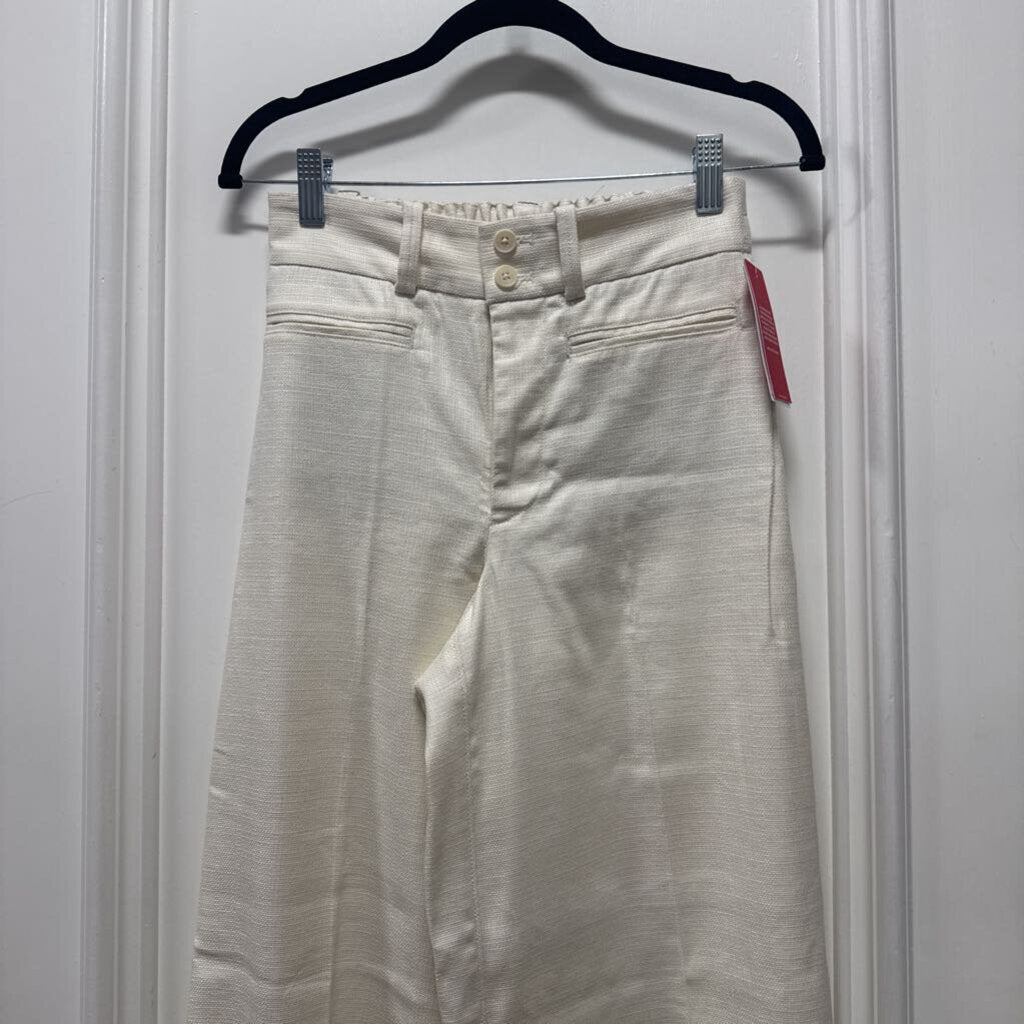 Cream Cotton/Rayon Wide Leg Pant (NWT)