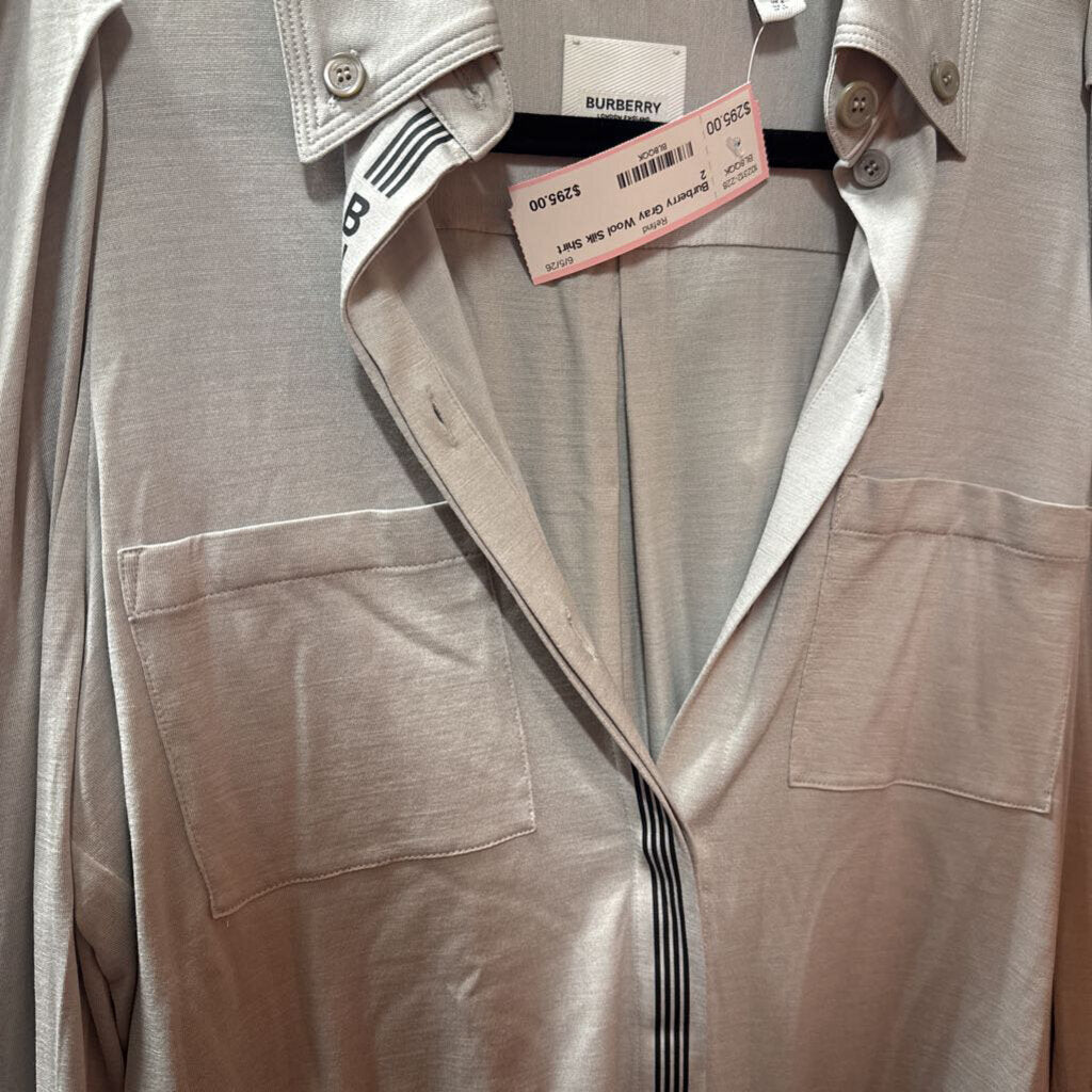 Gray Wool Silk Shirt