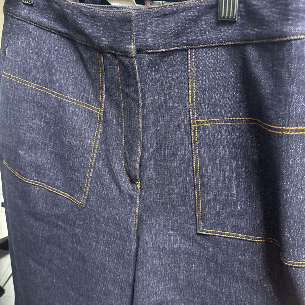 Indigo Stretch Denim Culottes