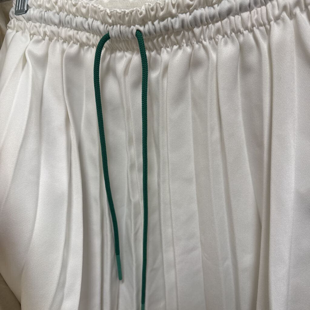 White Poly Mini Tennis Skirt