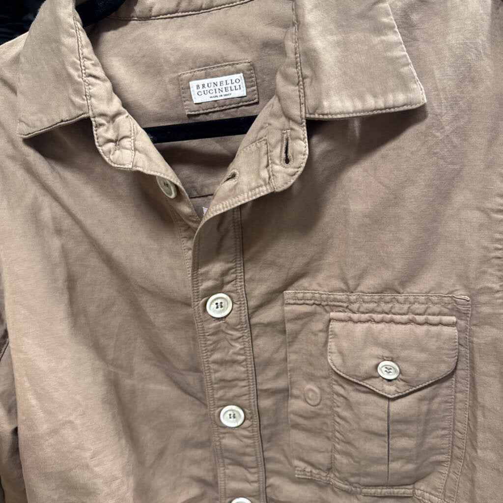 Brown Linen/Cotton Shirt
