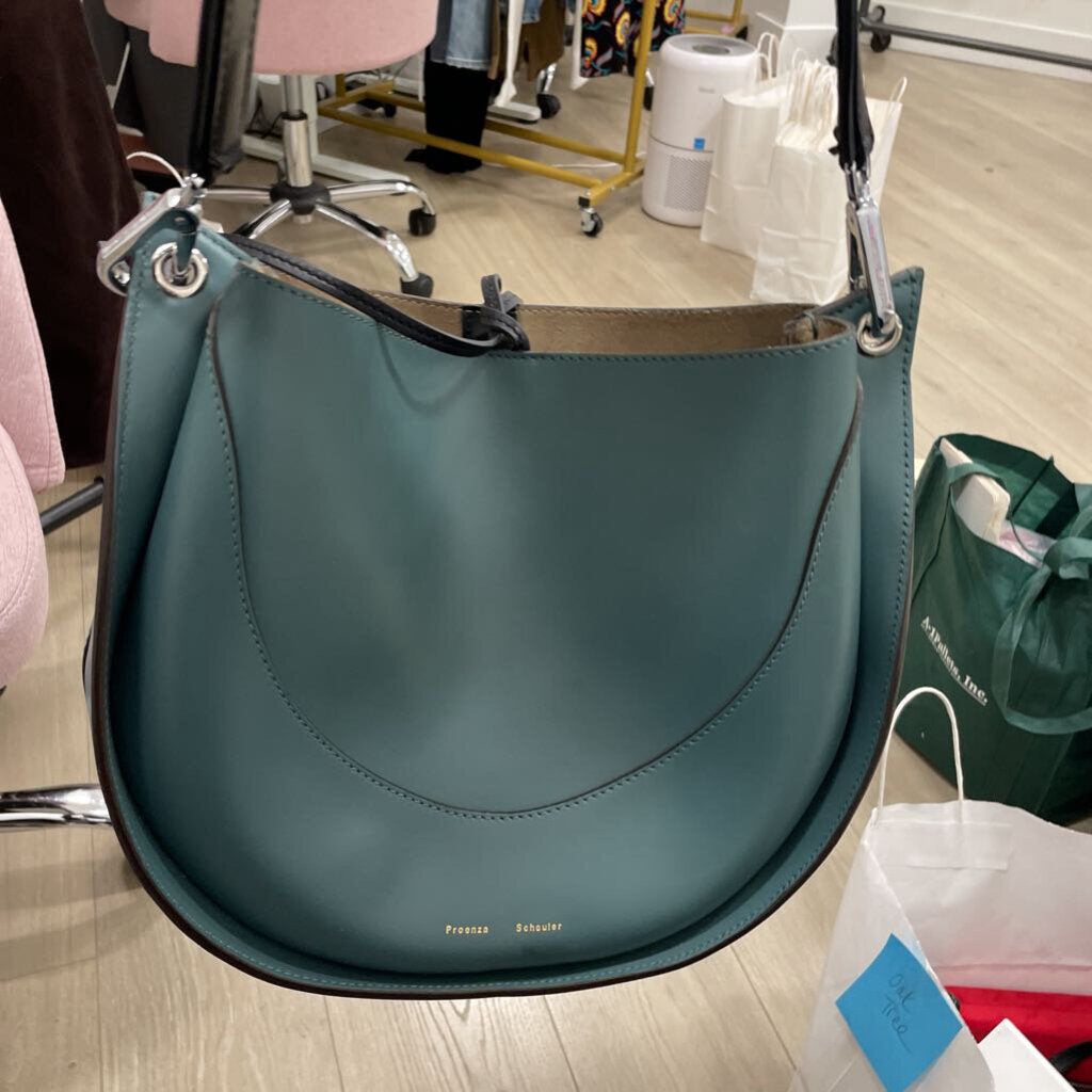 Teal/Black Leather Bag