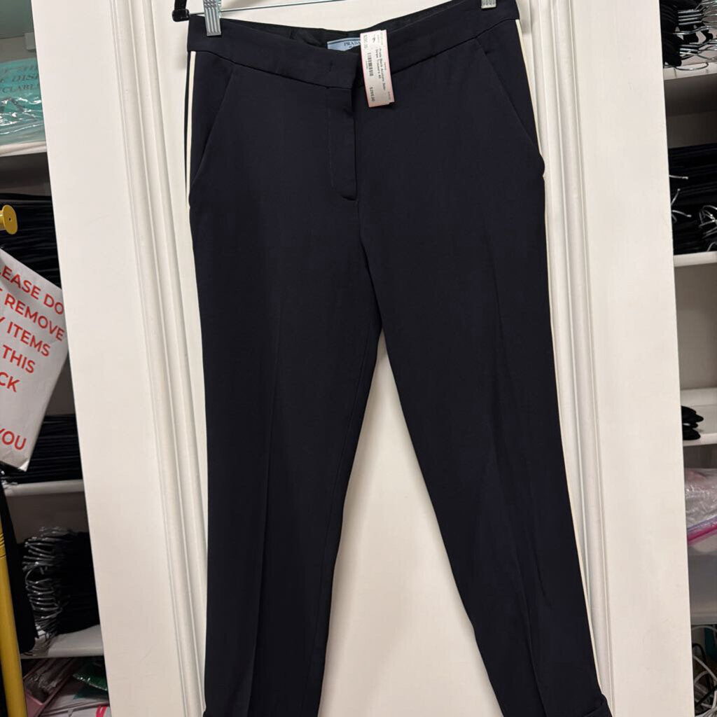 Black Acetate Side-Stripe Trousers