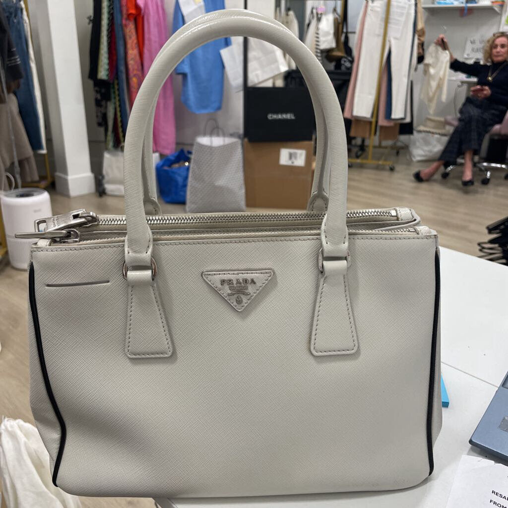 White Saffianno Tote