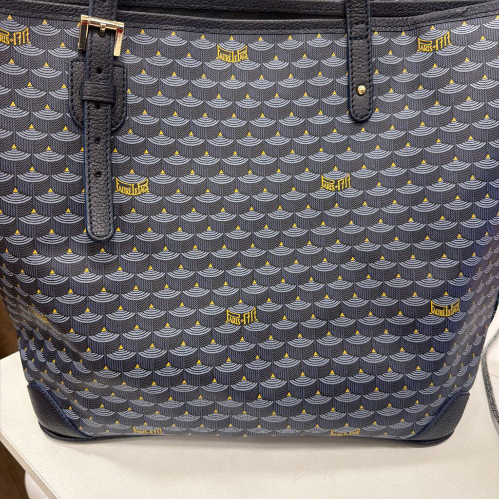 Navy Leather Daily Battle 35 Tote Bag & Pouchette (est 2050)