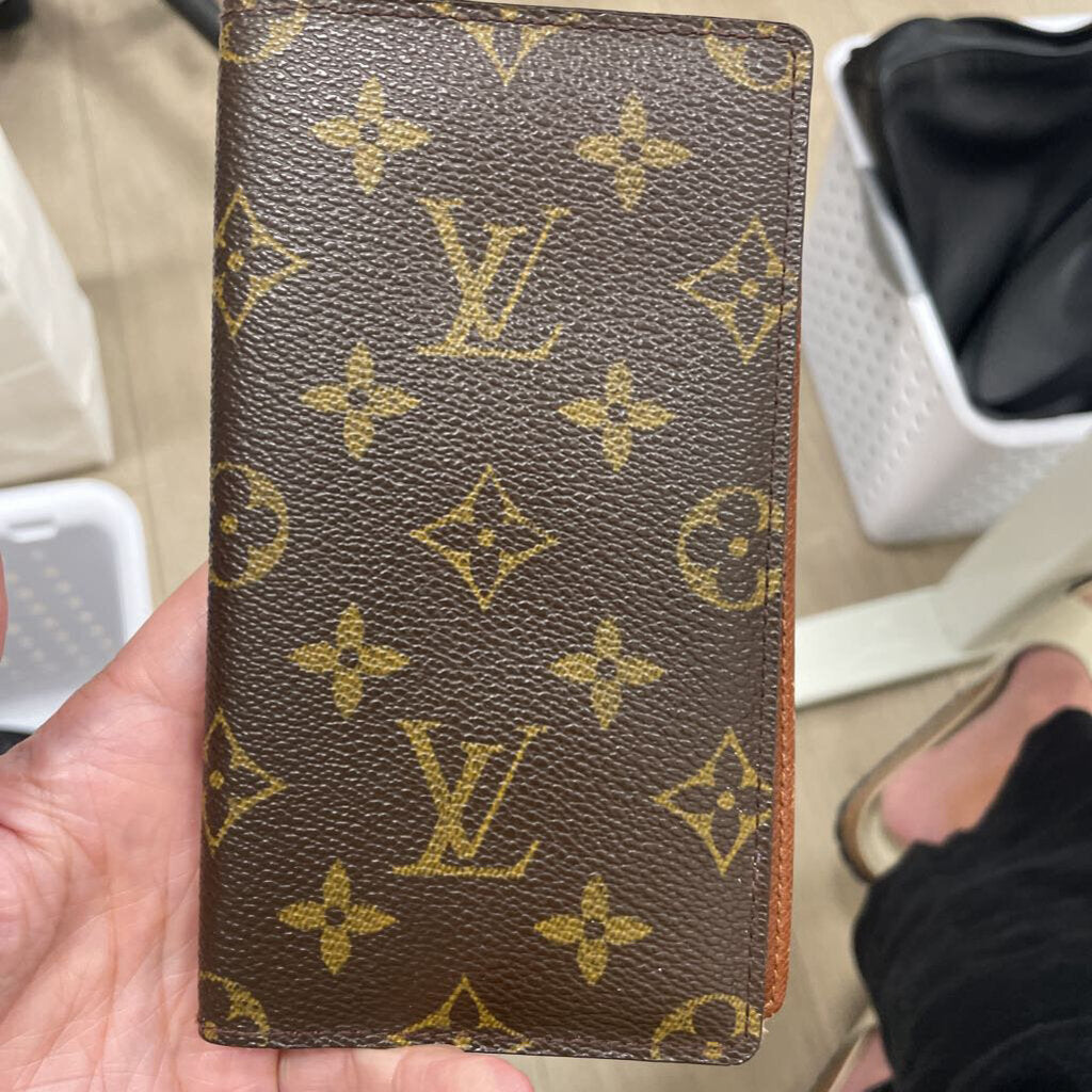 Brown Monogram Checkbook/Wallet Holder