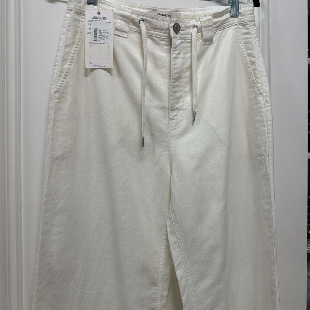 White Linen/Cotton Wide Leg Pant (NWT)