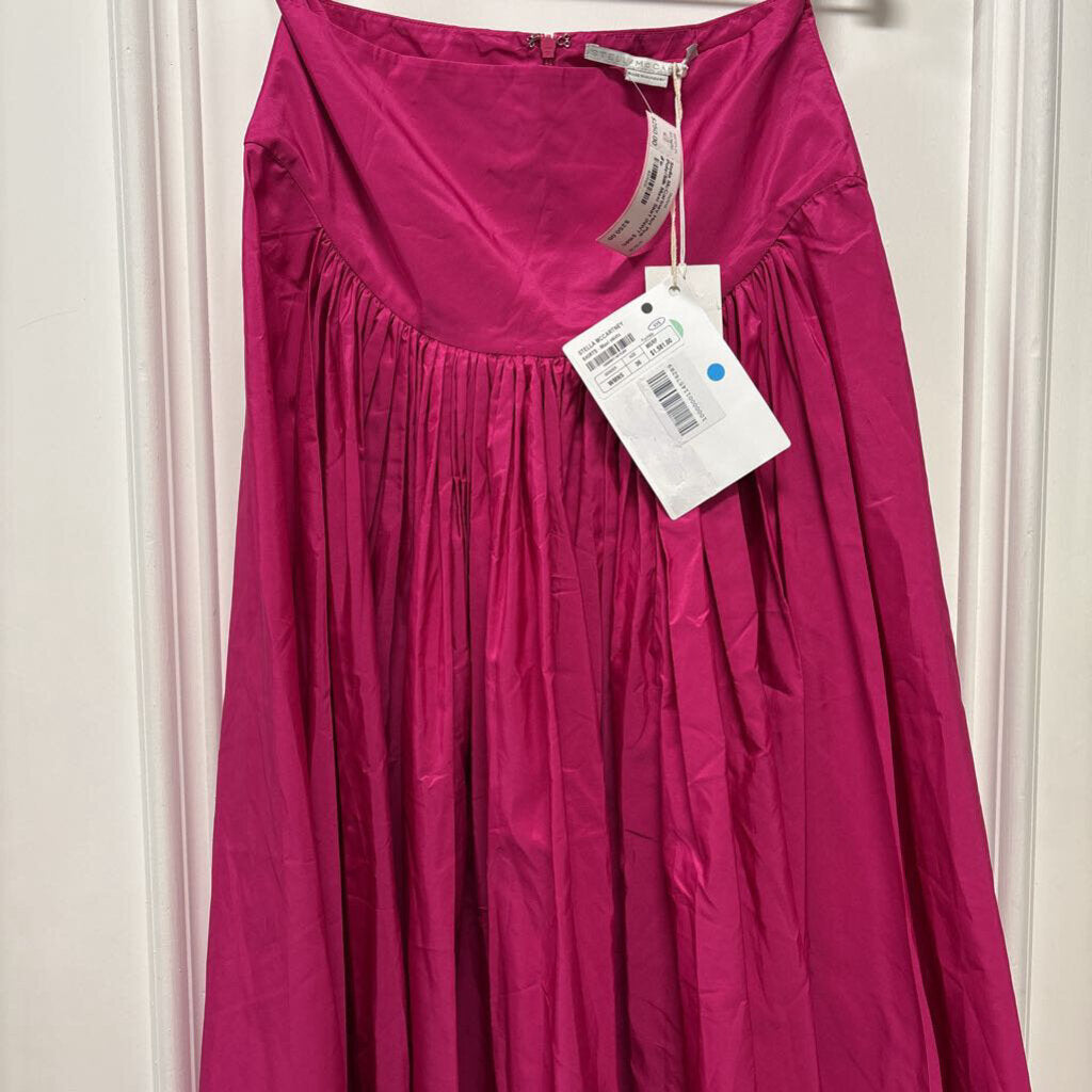Hot Pink Poly/Silk Maxi Skirt (NWT $1581)