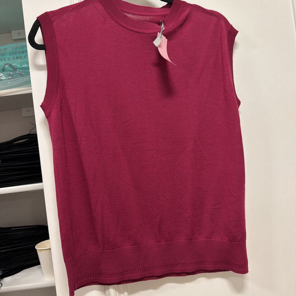 Fuchsia Wool Knit Tank