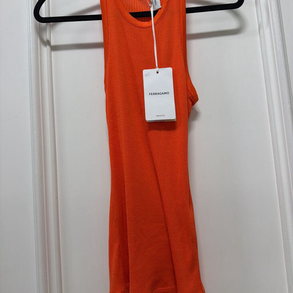 Orange Silk Blend Tank (NWT)