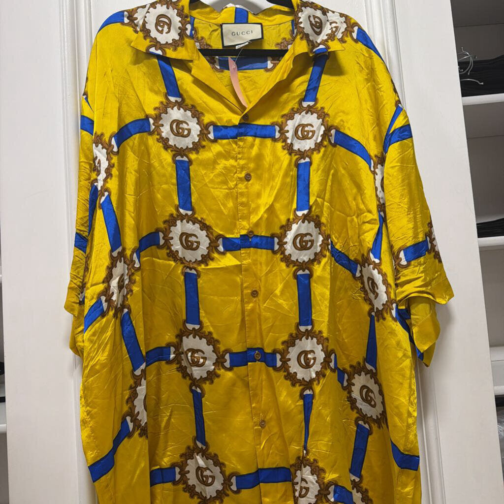 Yellow/Blue GG Print Shirt