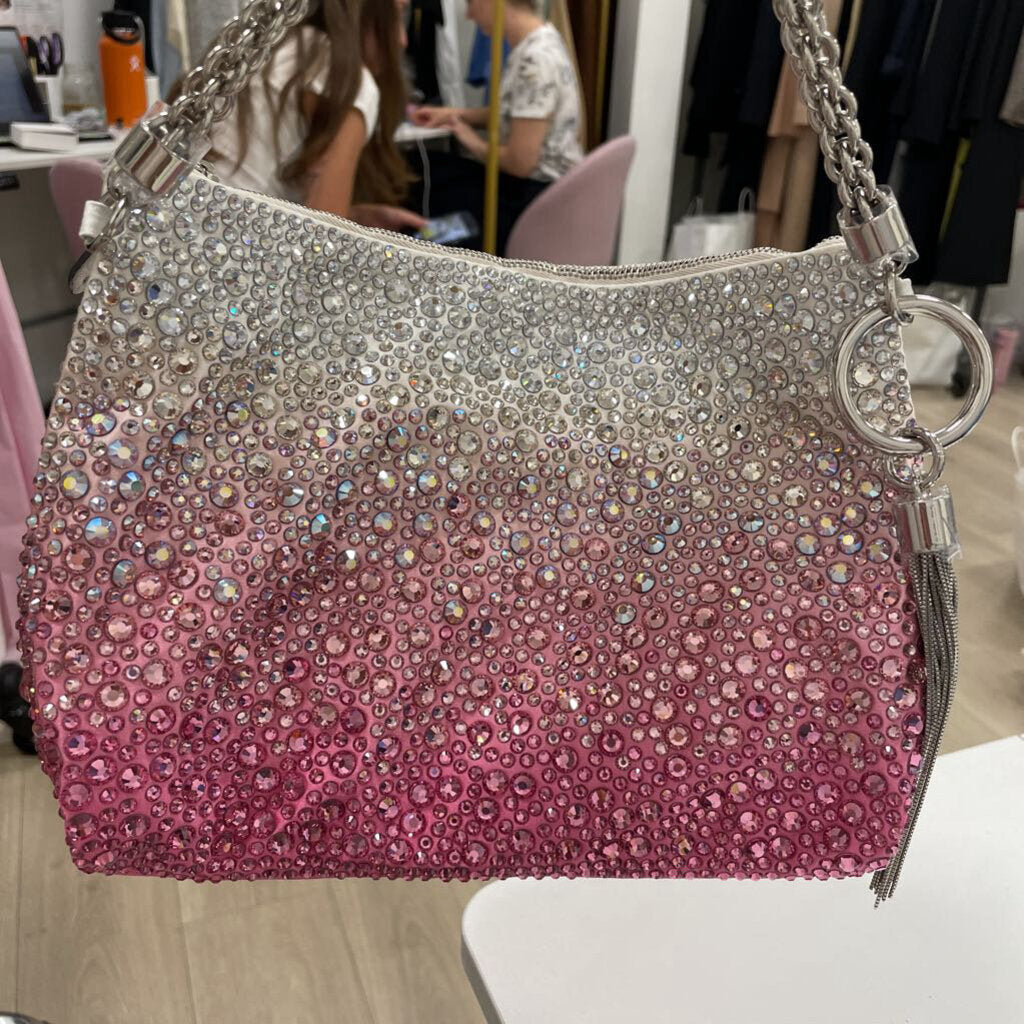 Pink Crystal Embellished Clutch(3495)