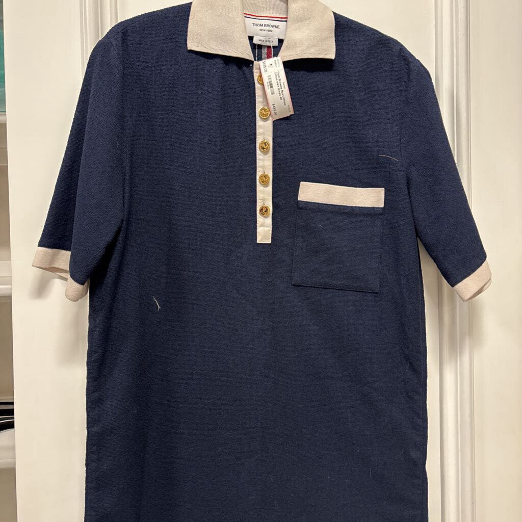 Navy/White Cotton shirt Dress
