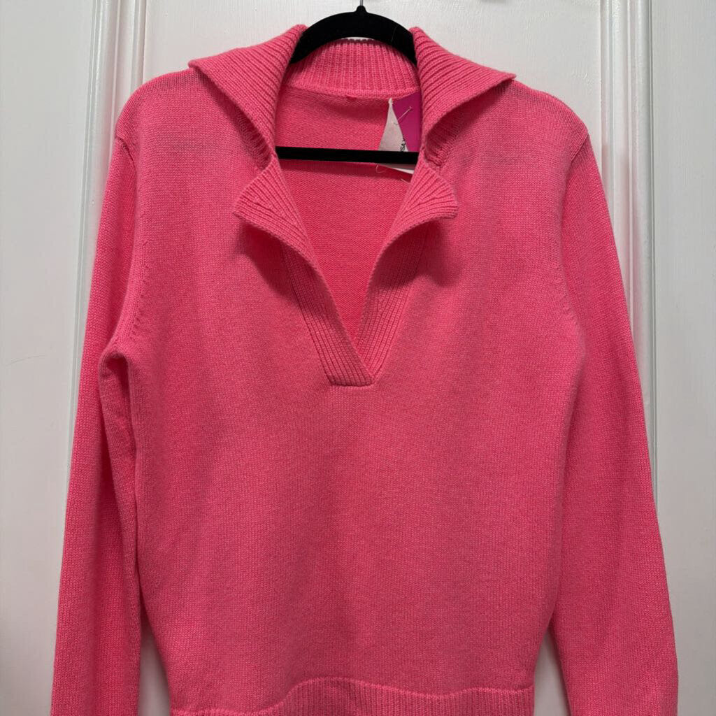Pink Cashmere Sweater Polo