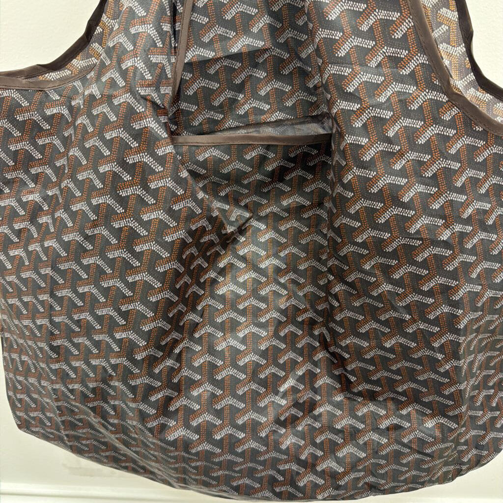 Black Nylon Logo Tote