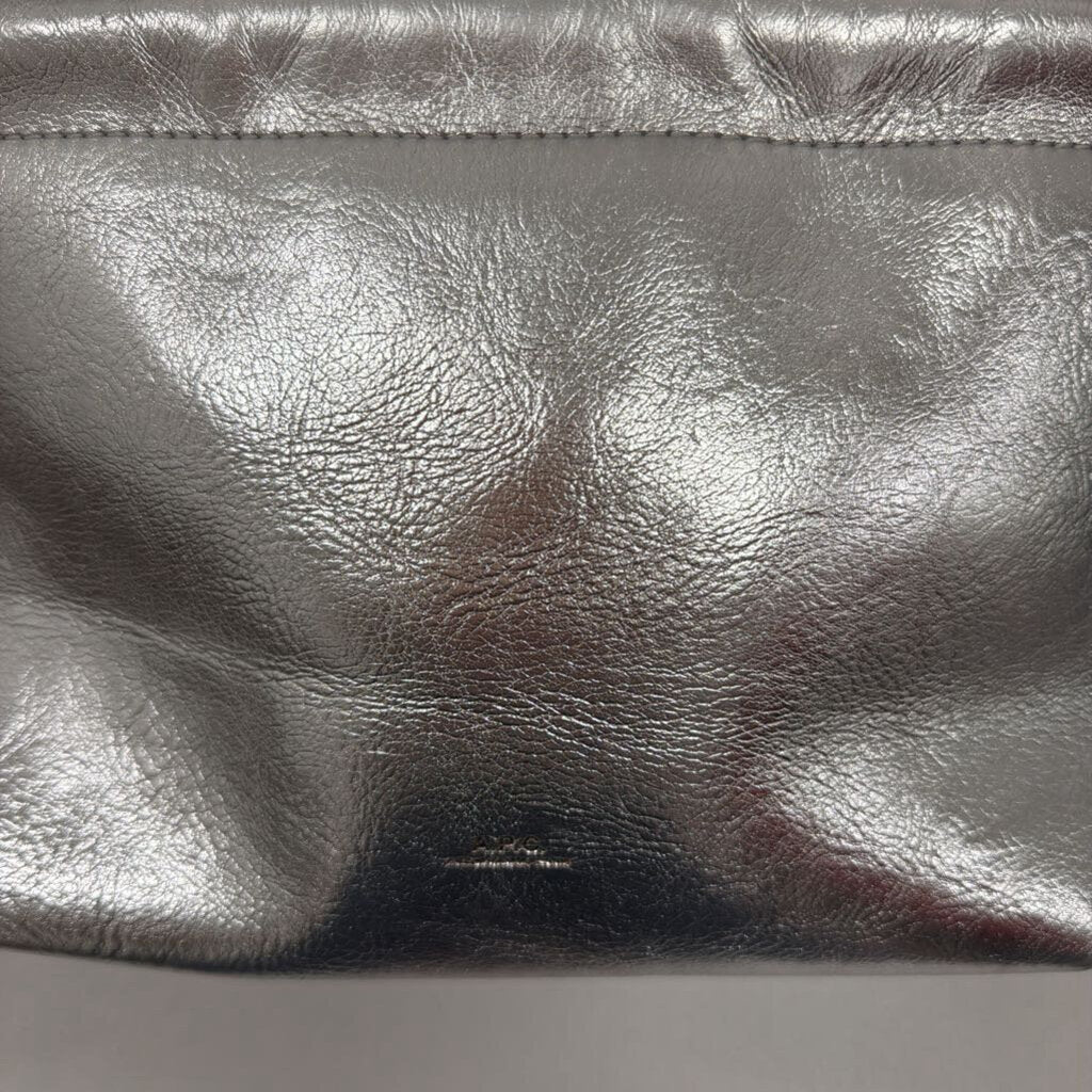 Silver Leather Crossbody