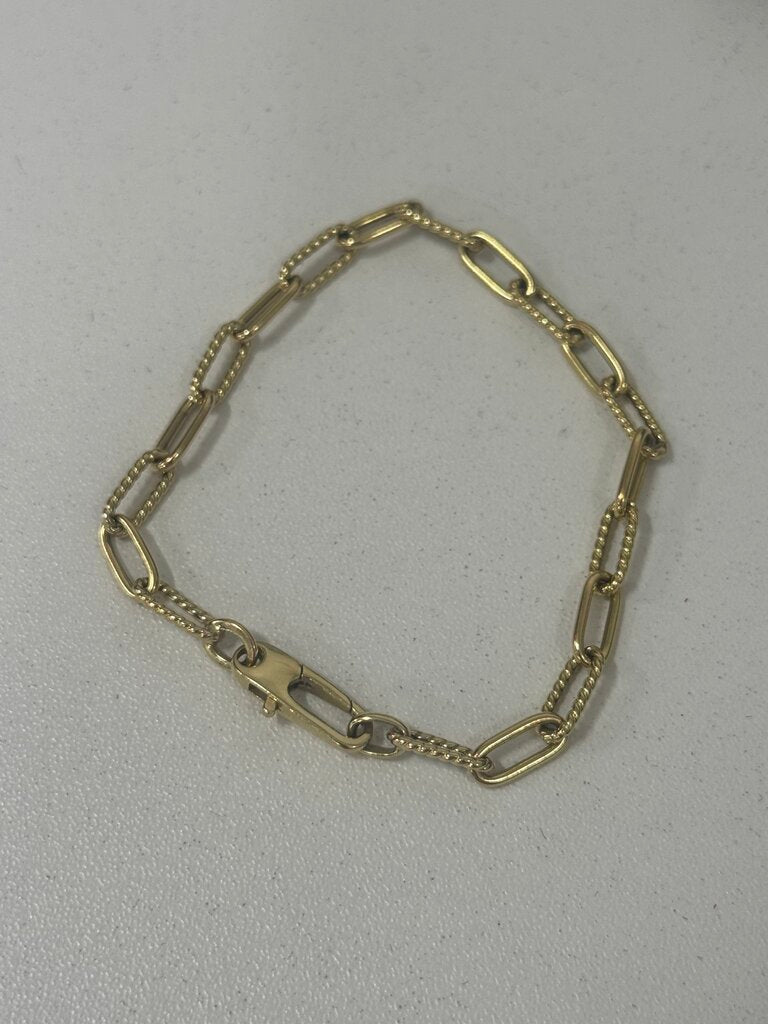 18k Yellow Gold Paperclip Bracelet (est 1880)