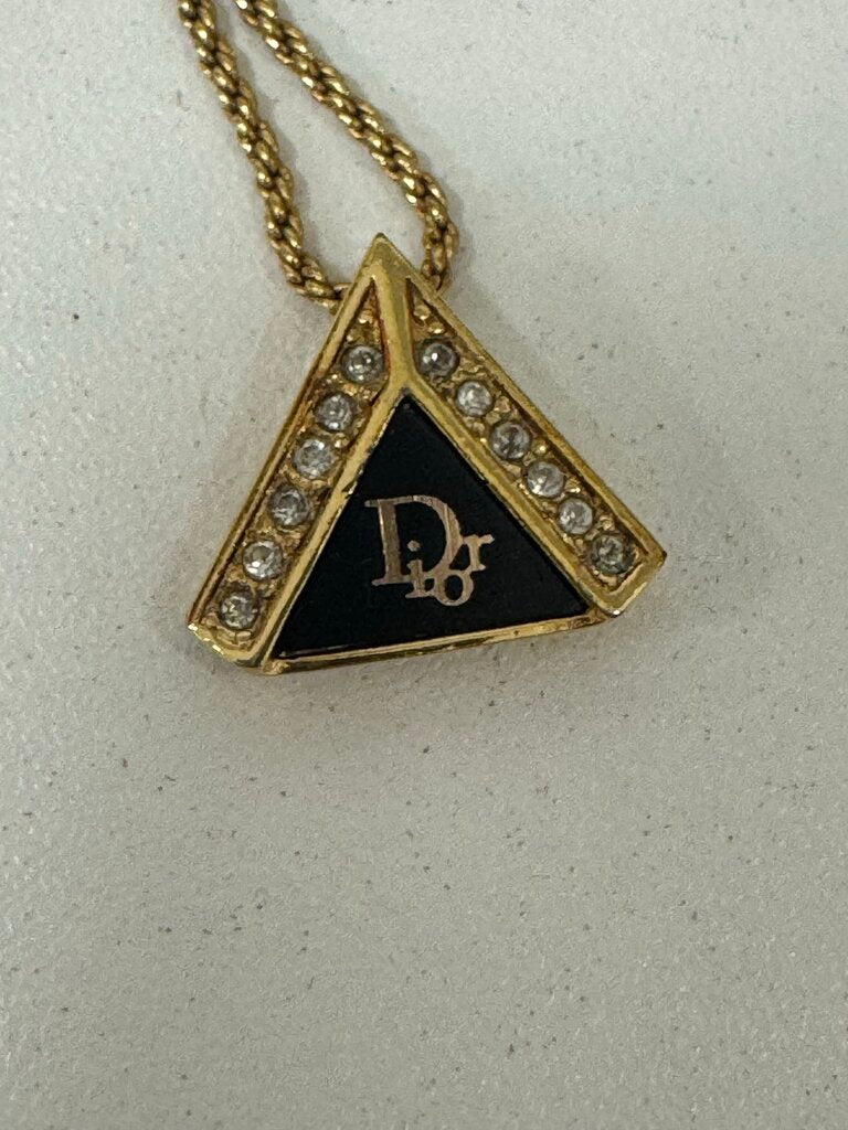 Gold Tone Triangle Necklace