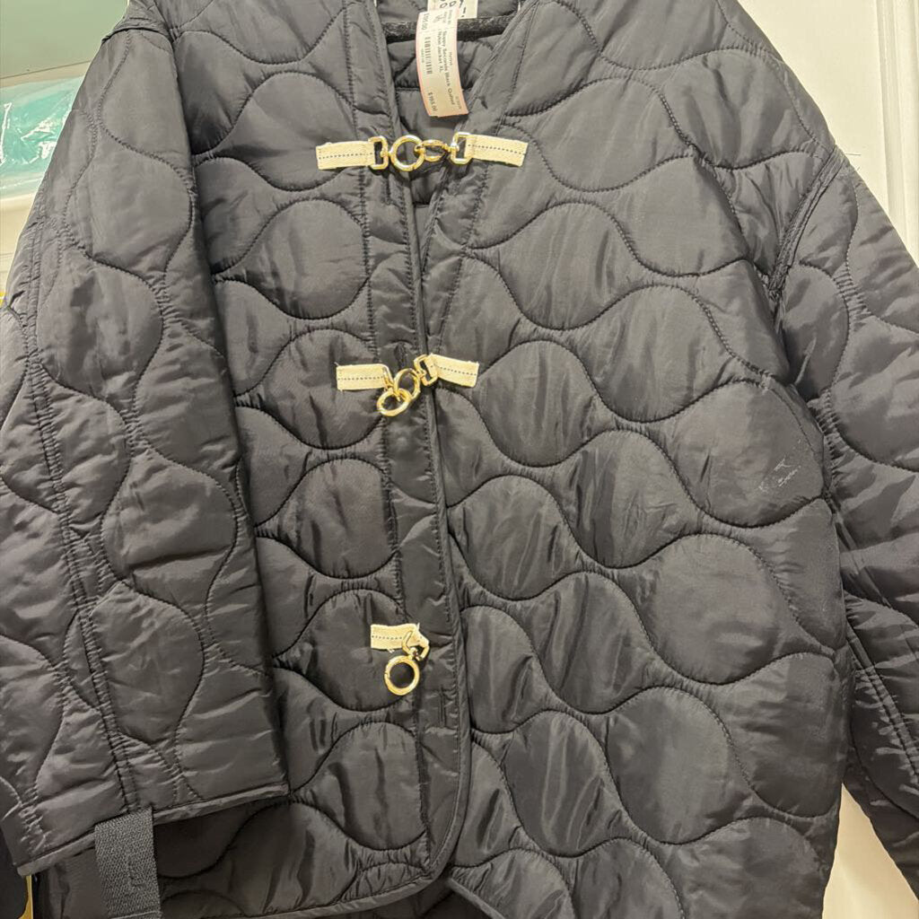Black Quilted Nylon Jacket